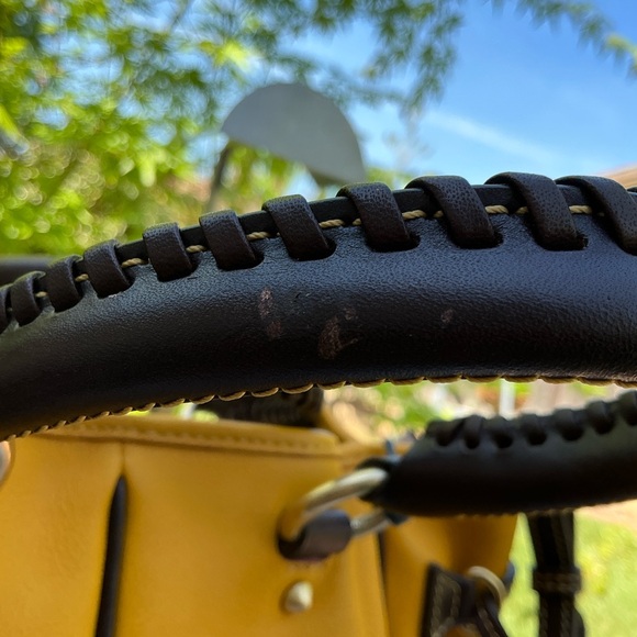 Dooney & Bourke Rare Buckley Yellow Sunflower Shoulder Bag with Brown Trim NWT - Picture 10 of 15